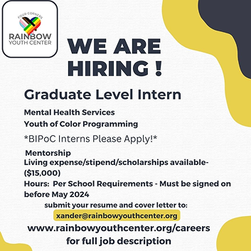 We are Hiring! Graduate level intern